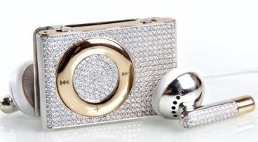 Корпус плеера iPod Shuffle в золоте и бриллиантах