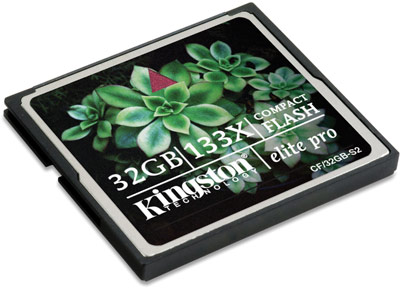 Kingston увеличила объем карточек CF Elite Pro до 32 ГБ